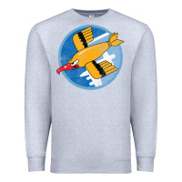 Heather Grey Ww2 91St Bomb Squadron Flying Fortress Soaring Bird Patch Premium Sweatshirt - FloraArt