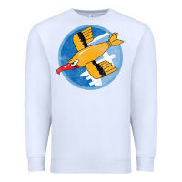 White Ww2 91St Bomb Squadron Flying Fortress Soaring Bird Patch Premium Sweatshirt - FloraArt