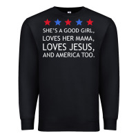 Black she's a good girl, she's loves her mama, loves jesus t shirt Premium Sweatshirt - FloraArt
