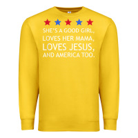 Lemon she's a good girl, she's loves her mama, loves jesus t shirt Premium Sweatshirt - FloraArt