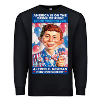 Black alfred e. neuman for president Premium Sweatshirt - FloraArt