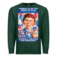 Sports Green alfred e. neuman for president Premium Sweatshirt - FloraArt