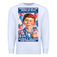 White alfred e. neuman for president Premium Sweatshirt - FloraArt