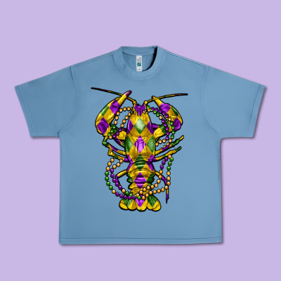 Mardi Gras Crawfish Urban Heavy Tee Designed By Fadigitalartstudio