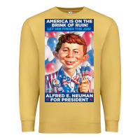 Antique Gold alfred e. neuman for president Premium Sweatshirt - FloraArt