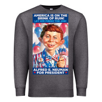 Charcoal Heather alfred e. neuman for president Premium Sweatshirt - FloraArt