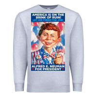 Heather Grey alfred e. neuman for president Premium Sweatshirt - FloraArt