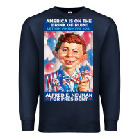 Navy alfred e. neuman for president Premium Sweatshirt - FloraArt