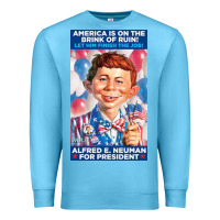 Ocean Blue alfred e. neuman for president Premium Sweatshirt - FloraArt