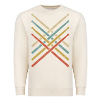 Sandshell retro vintage drummer tshirt 70s 80s distressed drum sticks long sleev Premium Sweatshirt - FloraArt