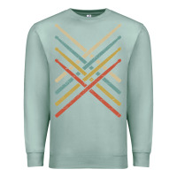Seafoam retro vintage drummer tshirt 70s 80s distressed drum sticks long sleev Premium Sweatshirt - FloraArt