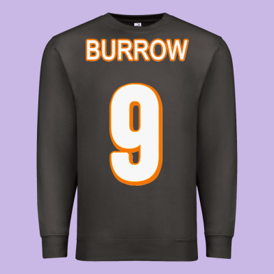 Burrow Jersey Premium Sweatshirt Designed By Floraart