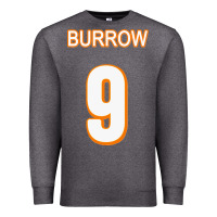 Charcoal Heather Burrow Jersey Premium Sweatshirt - FloraArt