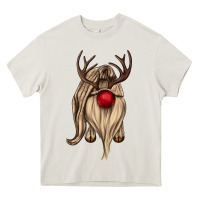 Cream deer gnome Heavy Core Tee - CowGirlArtShop