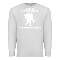 Dove Grey wounded warrior Premium Sweatshirt - FloraArt