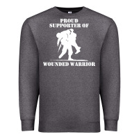 Charcoal Heather wounded warrior Premium Sweatshirt - FloraArt