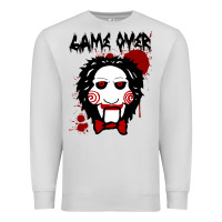 Dove Grey Billy Puppet Saw Jigsaw Inspired Premium Sweatshirt - FloraArt