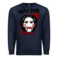 Navy Billy Puppet Saw Jigsaw Inspired Premium Sweatshirt - FloraArt