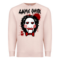 Pale Pink Billy Puppet Saw Jigsaw Inspired Premium Sweatshirt - FloraArt