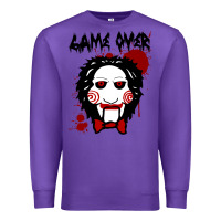 Purple Billy Puppet Saw Jigsaw Inspired Premium Sweatshirt - FloraArt