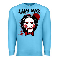 Ocean Blue Billy Puppet Saw Jigsaw Inspired Premium Sweatshirt - FloraArt