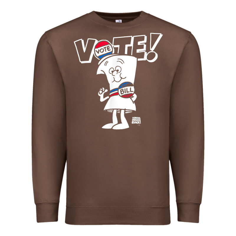 Schoolhouse Rock Vote With Bill With White Type T Shirt Premium Sweatshirt by FloraArt | Teevron