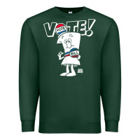 Sports Green schoolhouse rock vote with bill with white type t shirt Premium Sweatshirt - FloraArt