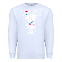 White schoolhouse rock vote with bill with white type t shirt Premium Sweatshirt - FloraArt