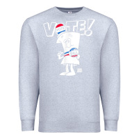 Heather Grey schoolhouse rock vote with bill with white type t shirt Premium Sweatshirt - FloraArt