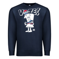Navy schoolhouse rock vote with bill with white type t shirt Premium Sweatshirt - FloraArt