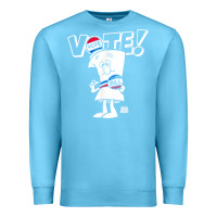Ocean Blue schoolhouse rock vote with bill with white type t shirt Premium Sweatshirt - FloraArt