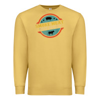 Antique Gold smoke meat not meth funny bbq grill lover meat lover retro Premium Sweatshirt - FloraArt
