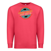 Cardinal smoke meat not meth funny bbq grill lover meat lover retro Premium Sweatshirt - FloraArt