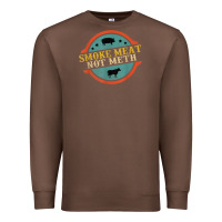 Chestnut smoke meat not meth funny bbq grill lover meat lover retro Premium Sweatshirt - FloraArt
