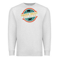 Oatmeal Heather smoke meat not meth funny bbq grill lover meat lover retro Premium Sweatshirt - FloraArt