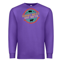 Purple smoke meat not meth funny bbq grill lover meat lover retro Premium Sweatshirt - FloraArt