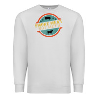 Dove Grey smoke meat not meth funny bbq grill lover meat lover retro Premium Sweatshirt - FloraArt