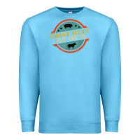Ocean Blue smoke meat not meth funny bbq grill lover meat lover retro Premium Sweatshirt - FloraArt