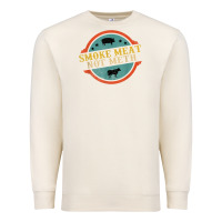 Sandshell smoke meat not meth funny bbq grill lover meat lover retro Premium Sweatshirt - FloraArt