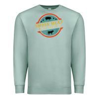 Seafoam smoke meat not meth funny bbq grill lover meat lover retro Premium Sweatshirt - FloraArt