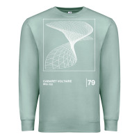 Seafoam Cabaret Voltaire Minimal Style Graphic Artwork Design gift Premium Sweatshirt - FloraArt