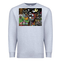 Heather Grey nightmare before christmas Premium Sweatshirt - FloraArt