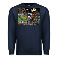 Navy nightmare before christmas Premium Sweatshirt - FloraArt