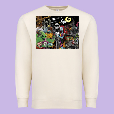 Nightmare Before Christmas Premium Sweatshirt Designed By Floraart