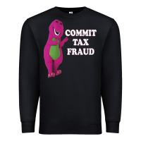Black commit tax fraud essential Premium Sweatshirt - FloraArt