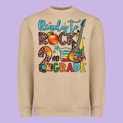 Ready To Rock 2nd Grade Heavyweight Sweatshirt Designed By Jahusdesignshop