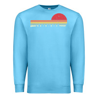 Ocean Blue Rowing . Retro Style  For Rower Premium Sweatshirt - FloraArt
