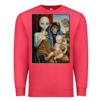Cardinal alien chimp baby religion conspiracy poster Premium Sweatshirt - FloraArt