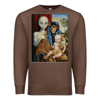 Chestnut alien chimp baby religion conspiracy poster Premium Sweatshirt - FloraArt