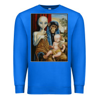 True Royal alien chimp baby religion conspiracy poster Premium Sweatshirt - FloraArt